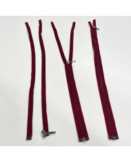 Fermeture séparable bordeaux en métal 55 cm Fermeture séparable bordeaux en métal 55 cm