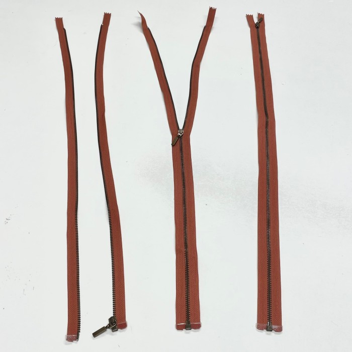 Fermeture séparable argile en métal 58 cm Fermeture séparable argile en métal 58 cm