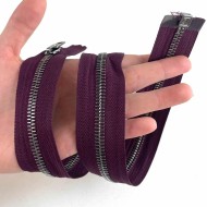 Fermeture séparable violet en métal 53 cm