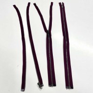 Fermeture séparable violet en métal 53 cm