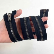 Fermeture séparable noir en métal 65cm Fermeture séparable noir en métal 65cm