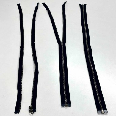 Fermeture séparable noir en métal 65cm Fermeture séparable noir en métal 65cm