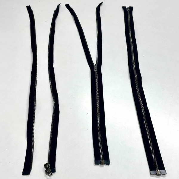 Fermeture séparable noir en métal 65cm Fermeture séparable noir en métal 65cm