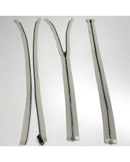 Fermeture séparable blanc en métal 65cm Fermeture séparable blanc en métal 65cm