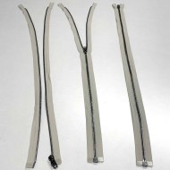 Fermeture séparable blanc en métal 65cm Fermeture séparable blanc en métal 65cm