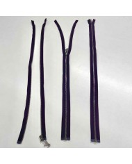 Fermeture fantaisie séparable violet foncé en métal 65cm Fermeture fantaisie séparable violet foncé en métal 65cm