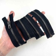 Fermeture séparable noir en métal 85cm