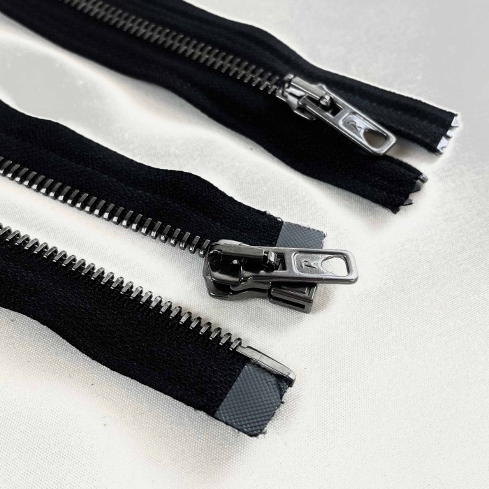 Fermeture séparable noir en métal 85cm