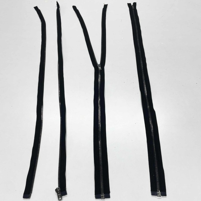 Fermeture séparable noir en métal 85cm