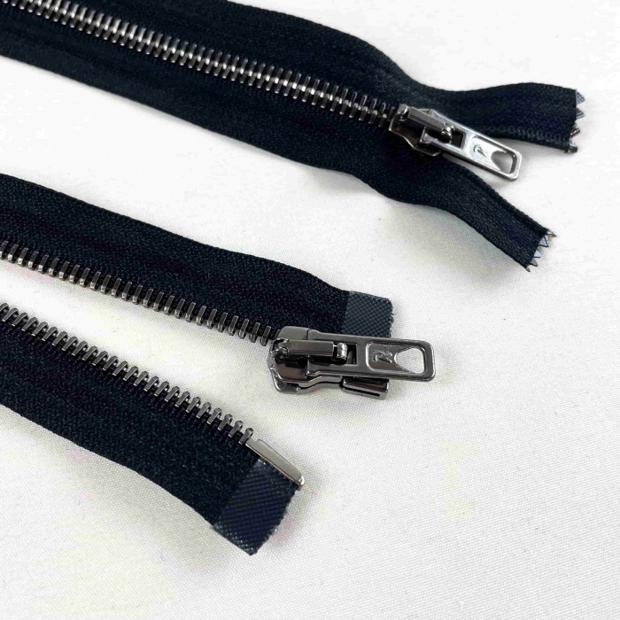 Fermeture séparable noir en métal 85cm