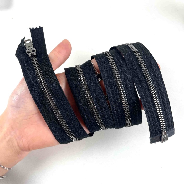 Fermeture séparable noir en métal 85cm