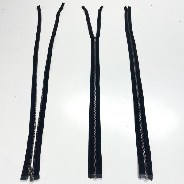 Fermeture séparable noir en métal 85cm Fermeture séparable noir en métal 85cm