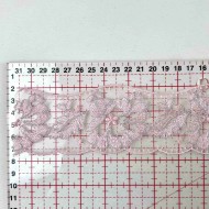 Dentelle rose à motifs floraux ajourés 5.5cm