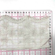 Dentelle broderie anglaise écru à fleurs 17cm