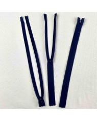 Fermeture invisible non séparable marine foncé en nylon 30cm