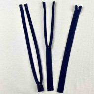 Fermeture invisible non séparable marine foncé en nylon 30cm