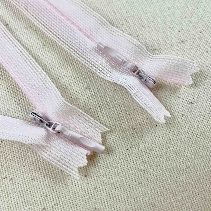 Fermeture invisible non séparable fantaisie rose en nylon 30cm