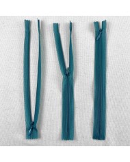Fermeture invisible non séparable turquoise en nylon 20cm