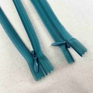 Fermeture invisible non séparable turquoise en nylon 20cm