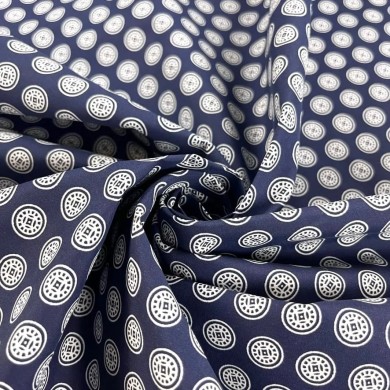 Tissu polyester bleu pièce asiatique doublure Tissu polyester bleu pièce asiatique doublure
