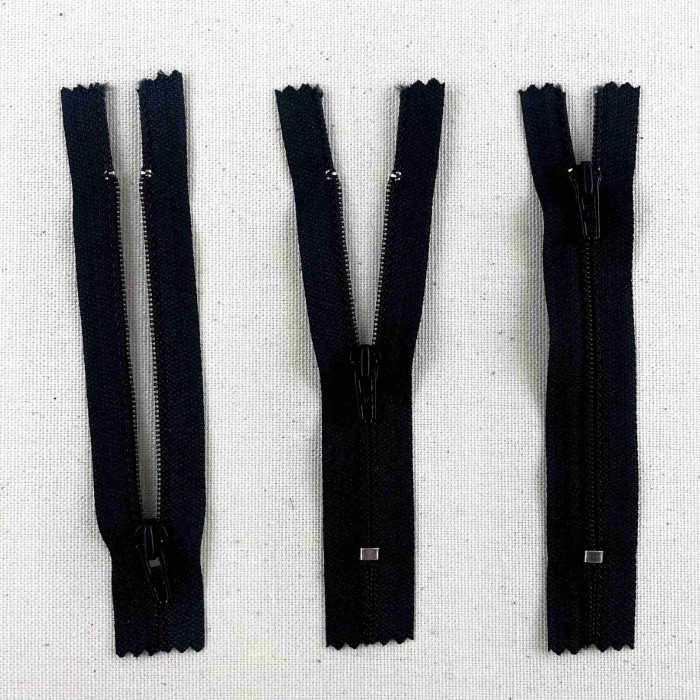 Fermeture non séparable noir en nylon 10cm