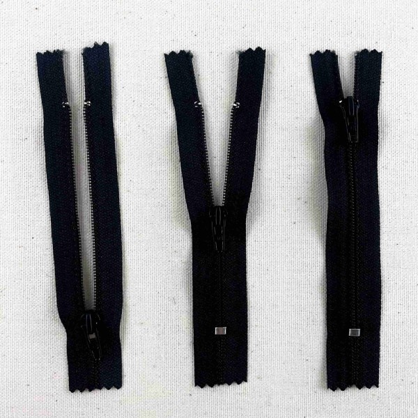 Fermeture non séparable noir en nylon 10cm Fermeture non séparable noir en nylon 10cm