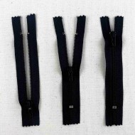 Fermeture non séparable noir en nylon 10cm