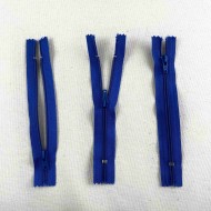 Fermeture non séparable bleu en nylon 12cm