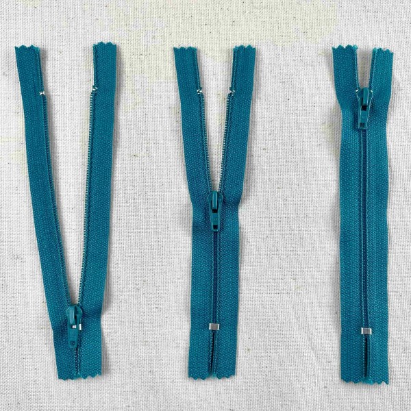 Fermeture non séparable turquoise en nylon 12cm Fermeture non séparable turquoise en nylon 12cm