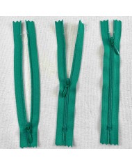 Fermeture non séparable vert en nylon 14cm