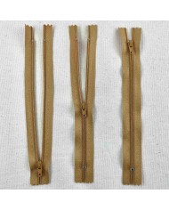 Fermeture non séparable camel en nylon 18cm