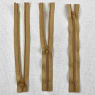 Fermeture non séparable camel en nylon 18cm