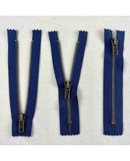 Fermeture non séparable marine en métal 14cm