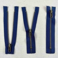 Fermeture non séparable marine en métal 14cm