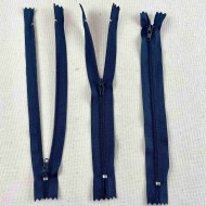 Fermeture non séparable  marine foncé en nylon 18cm