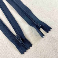 Fermeture non séparable noir bleuté en nylon 18cm