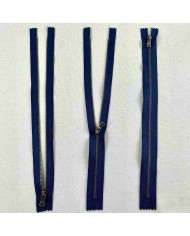 Fermeture non séparable marine en métal 30cm