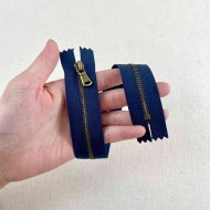 Fermeture non séparable marine en métal 30cm