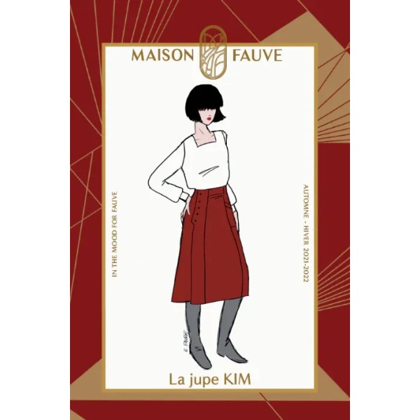 Patron couture Jupe: Kim - Maison FAUVE Patron couture Jupe: Kim - Maison FAUVE