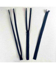 Fermeture invisible marine foncé en nylon 35cm