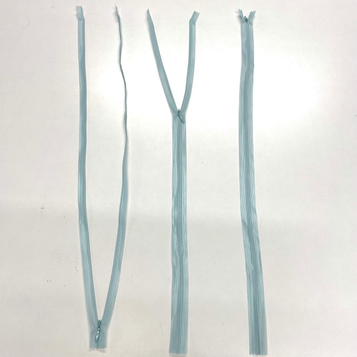 Fermeture invisible vert d'eau en nylon 55cm