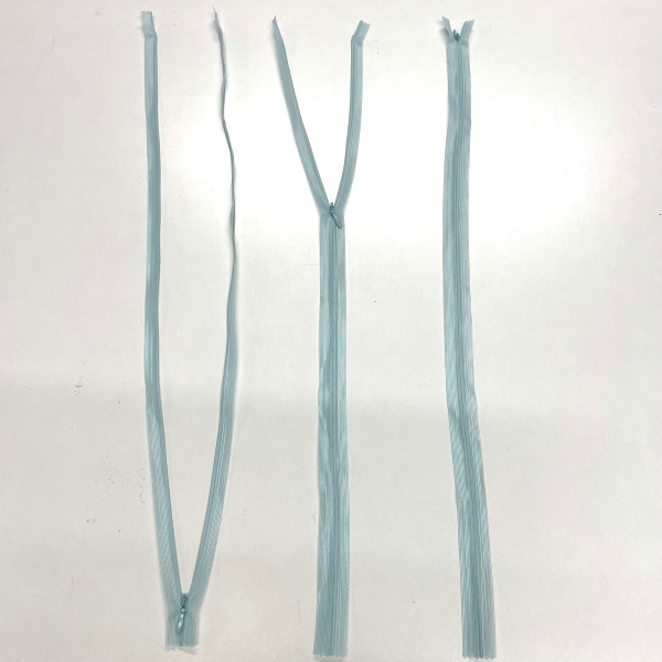 Fermeture invisible vert d'eau en nylon 55cm Fermeture invisible vert d'eau en nylon 55cm
