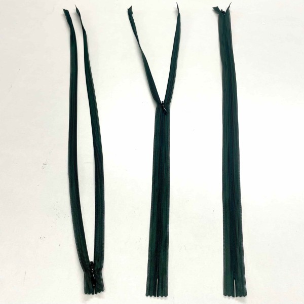Fermeture invisible vert foncé en nylon 50cm Fermeture invisible vert foncé en nylon 50cm