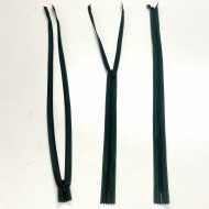 Fermeture invisible vert foncé en nylon 50cm