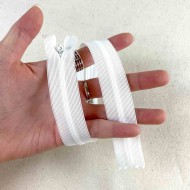 Fermeture invisible blanc en nylon 35cm