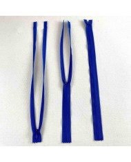 Fermeture invisible bleu électrique en nylon 35cm