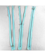 Fermeture non séparable fantaisie bleu ciel en métal 35cm