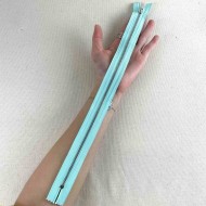 Fermeture non séparable fantaisie bleu ciel en métal 35cm