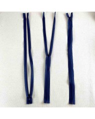 Fermeture invisible bleu foncé en nylon 35cm