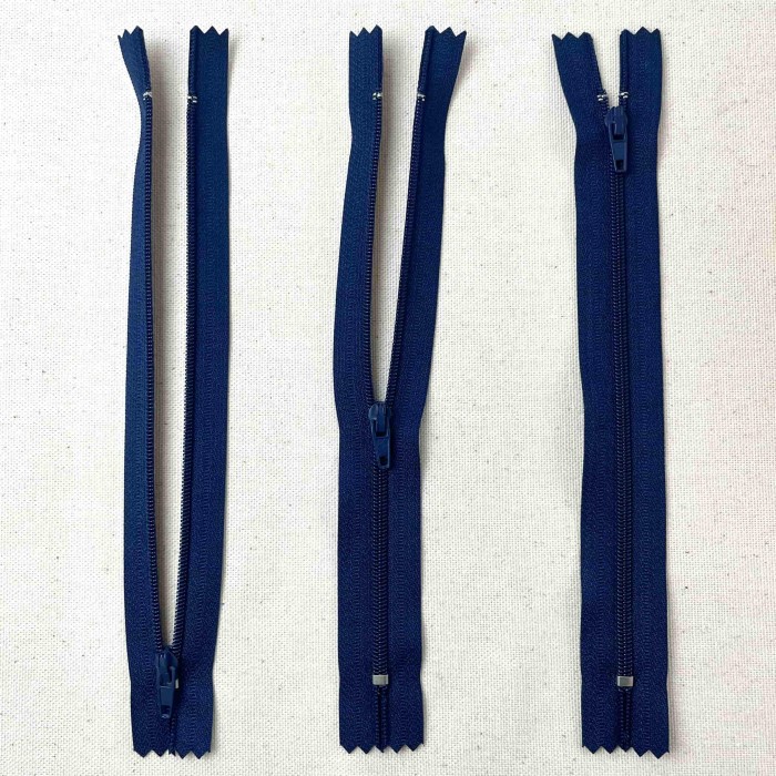 Fermeture non séparable marine en nylon 18cm